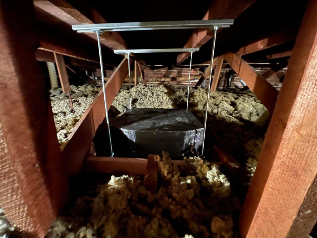 Pierce LLC performing precise demolition of plaster ceilings and installing new HVAC cassette in Lancaster, OH