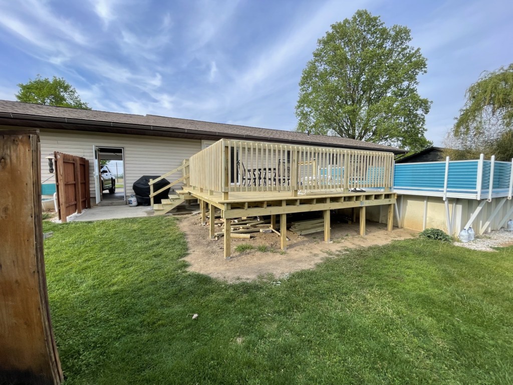 Pierce LLC performed demolition and construction of new wooden deck in Columbus, OH