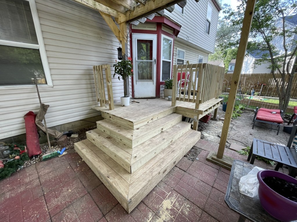 Pierce LLC performed demolition and construction of new wooden deck in Columbus, OH
